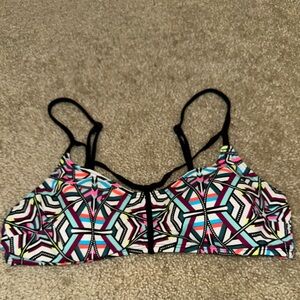 PINK Victoria's Secret Colorful Geometric Bikini Top